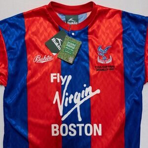 Crystal Palace 1991 ZDS Cup Final Retro Soccer Jersey Score Draw Size Large NWT